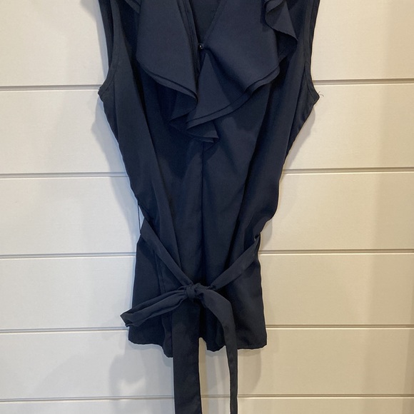 Navy Sleeveless Blouse - Picture 8 of 8